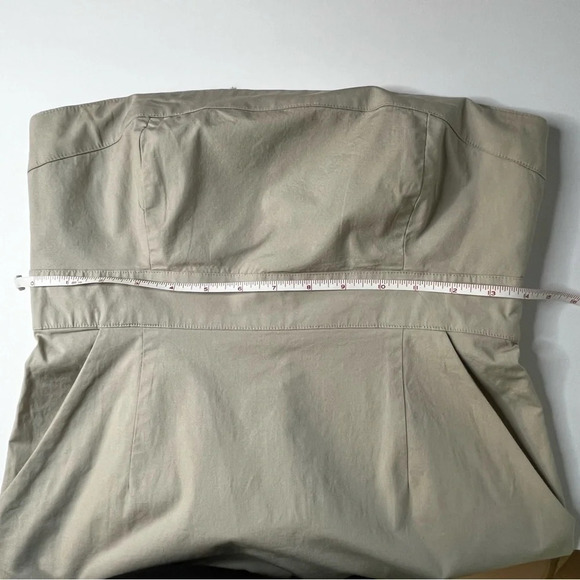 New York and Co, Strapless Mini Dress, With Pockets Kakhi,  Size 4 - Picture 2 of 8